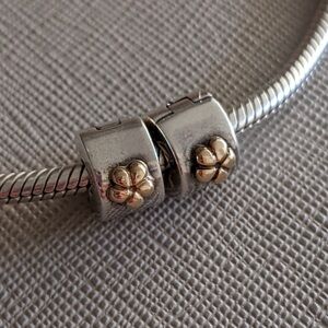 Pandora Two tone Buttercup Flower clips